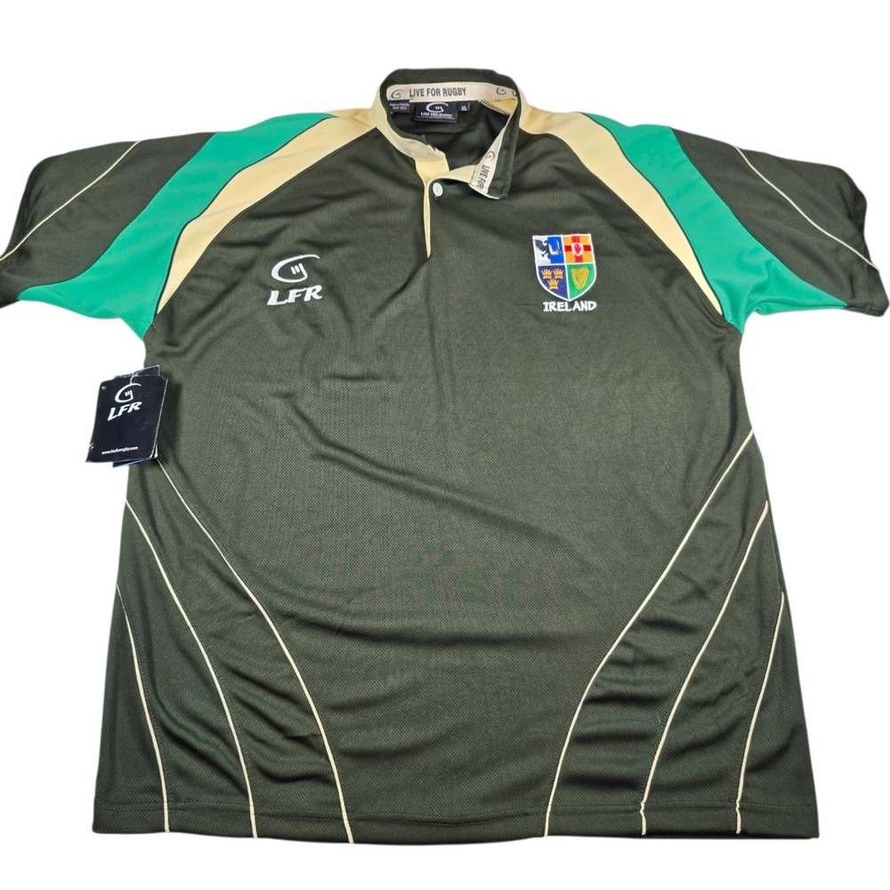 Live For Rugby LFR Ireland Green Embroidered Four Provinces Jersey Men's XL NWT